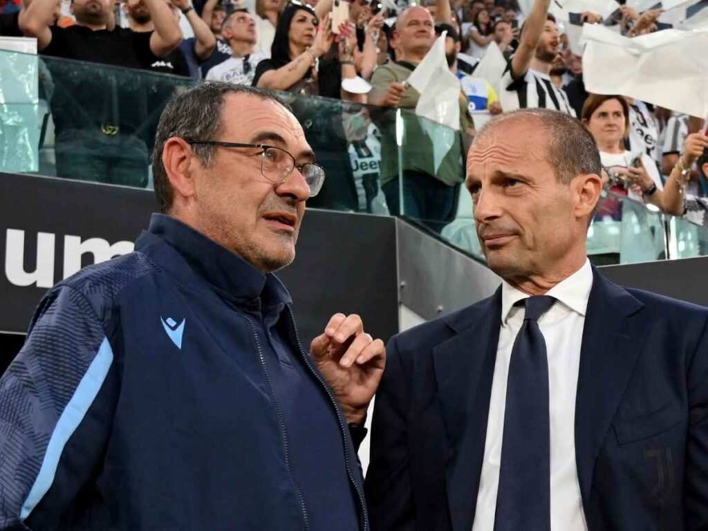Allegri contro Sarri: due mondi quasi opposti. Ecco il confronto e i numeri di Milan e Lazio