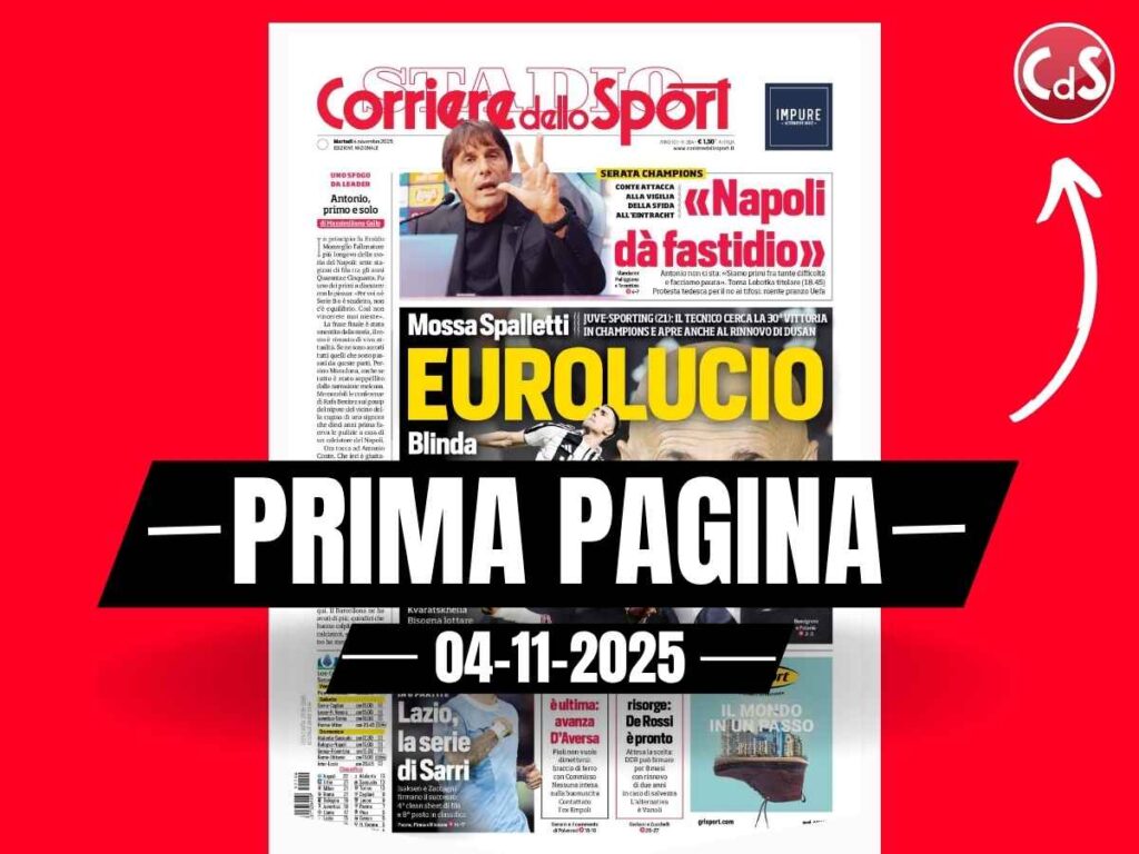 Prima pagina Corriere dello Sport: "Spalletti blinda Vlahovic: 'Lui vuole restare'"