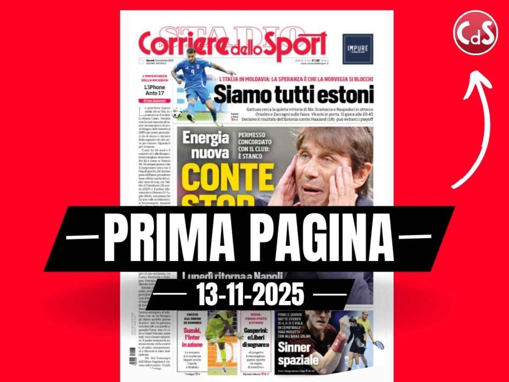Prima pagina Corriere dello Sport: "Suzuki, l'Inter in azione"