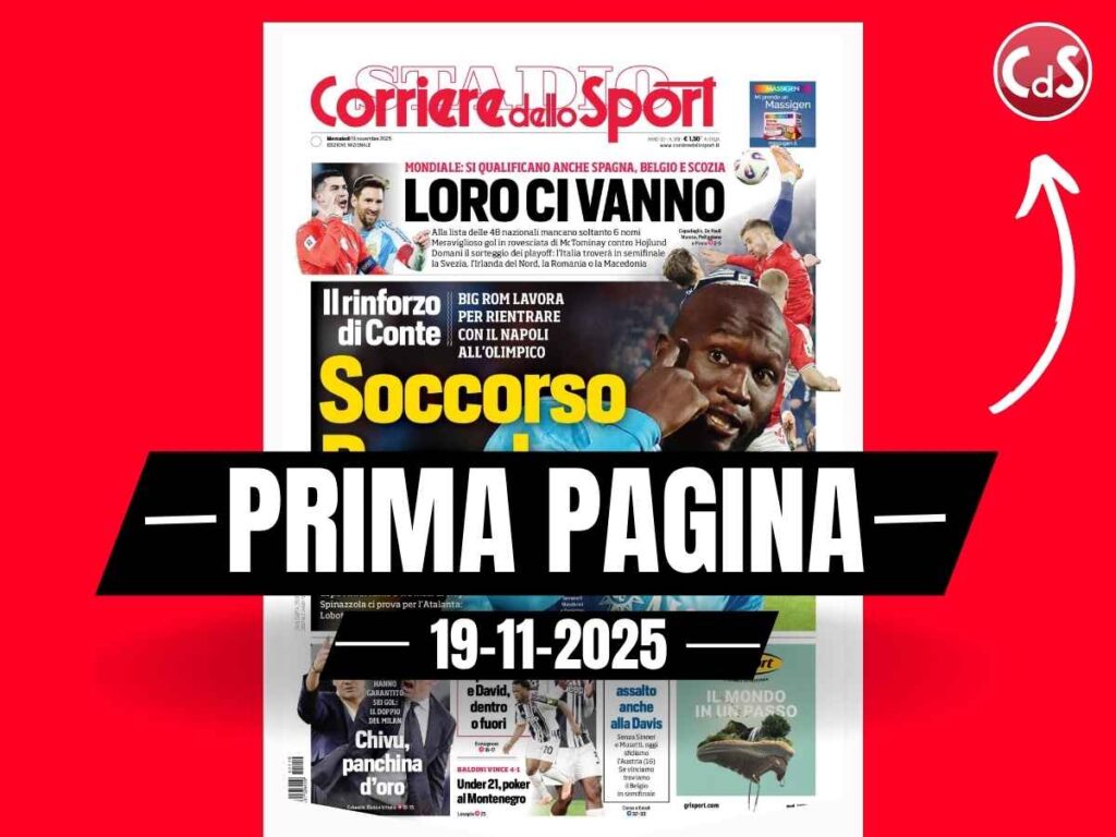 Prima pagina Corriere dello Sport: "Inter, 6 gol dalle riserve per Chivu: il doppio del Milan"