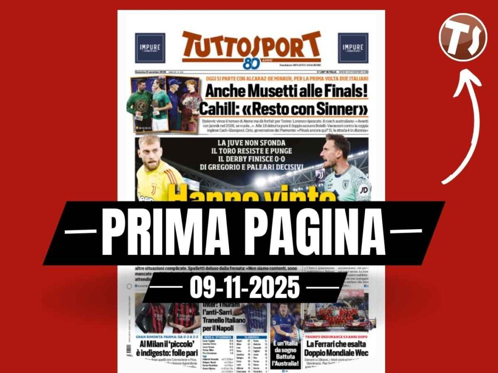 Prima pagina Tuttosport: "Al Milan il 'piccolo' è indigesto. Folle pari a Parma"
