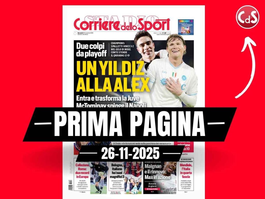 Prima pagina Corriere dello Sport: "Maignan e il rinnovo con il Milan, Allegri in azione"