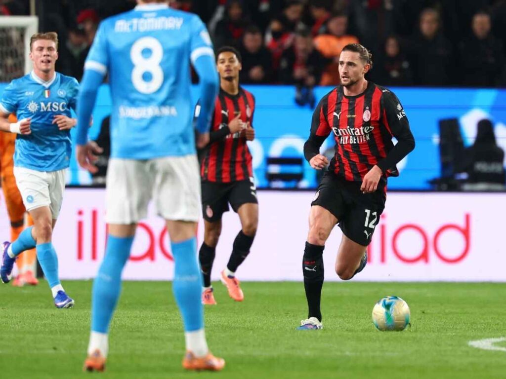 Napoli-Milan 1-0 (45'): imprecisi davanti, un errore letale dietro | Supercoppa Italiana