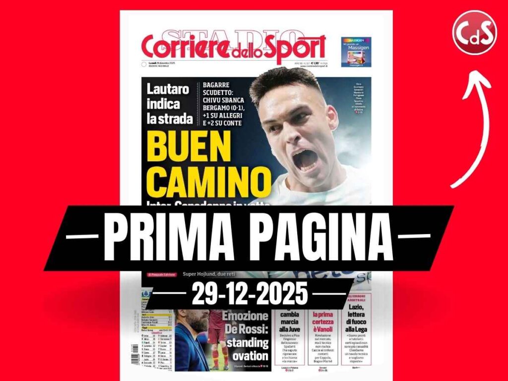 Prima pagina Corriere dello Sport: "Milan, Nkunku (doppietta) e Pulisic firmano il 3-0 sul Verona"