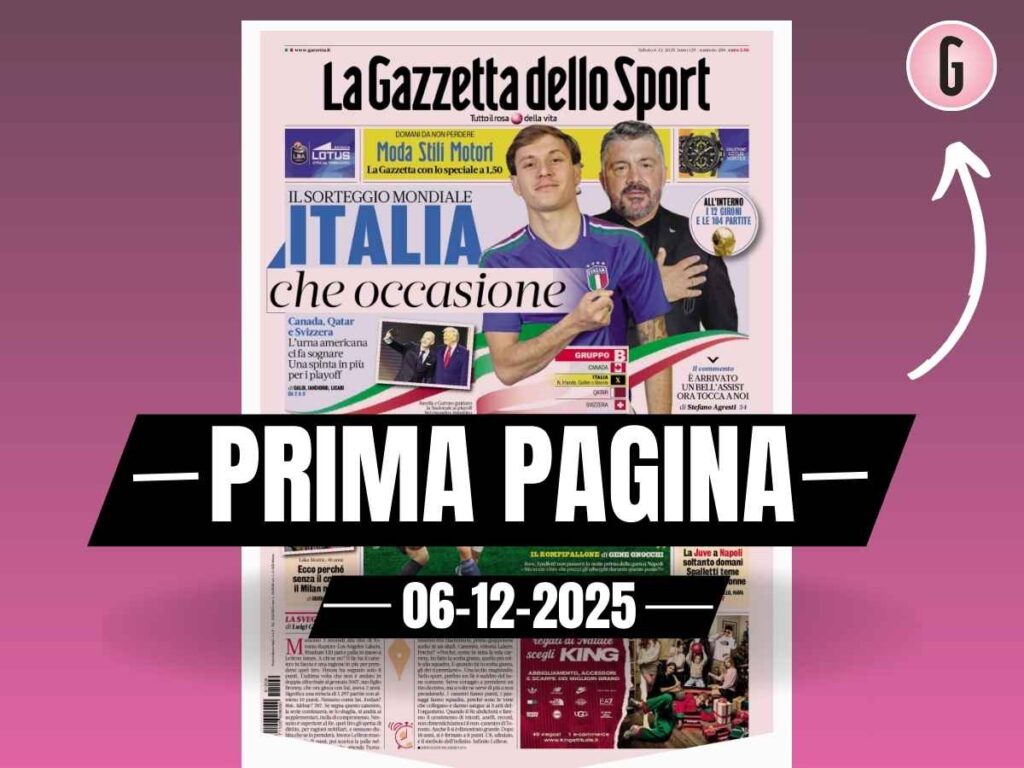 Prima pagina Gazzetta dello Sport: "Il Diavolo è Modric: ecco perché senza il croato il Milan non va"