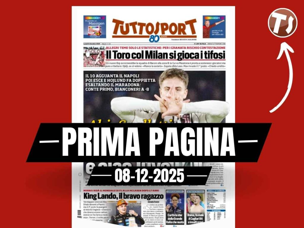 Prima pagina Tuttosport: "Il Torino col Milan si gioca i tifosi"