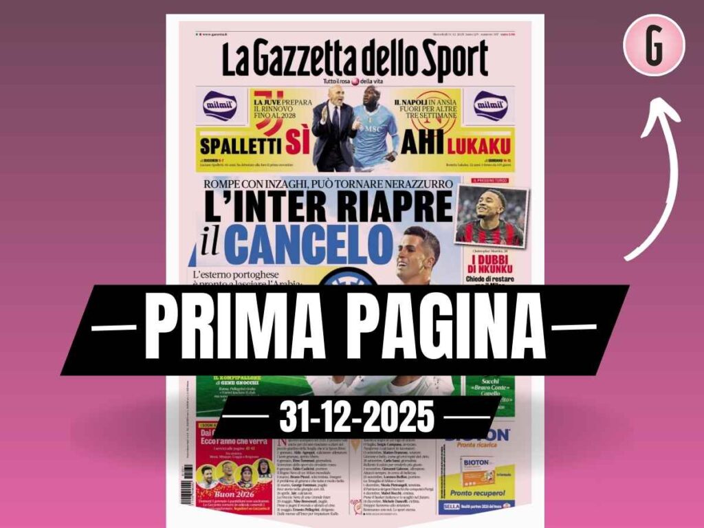 Prima pagina Gazzetta dello Sport: "I dubbi di Nkunku: chiede di restare, ma il Milan ..."