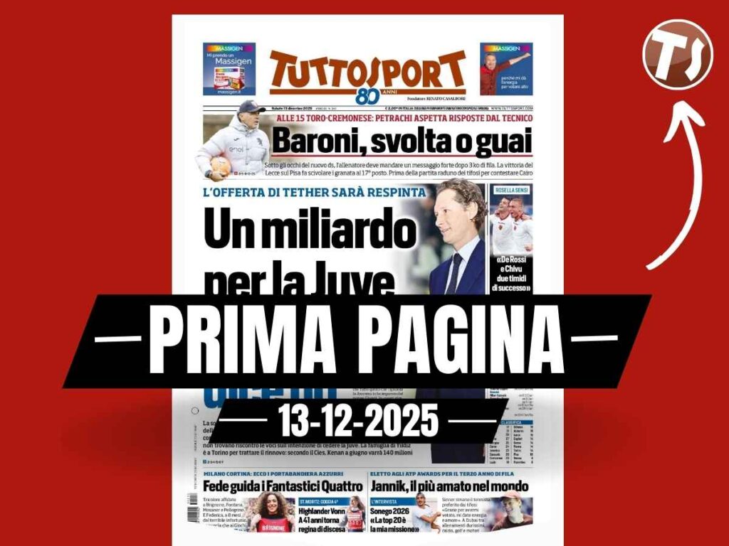 Prima pagina Tuttosport: "Milan, Juve e Inter, la proposta: tetto ai biglietti per gli ospiti"