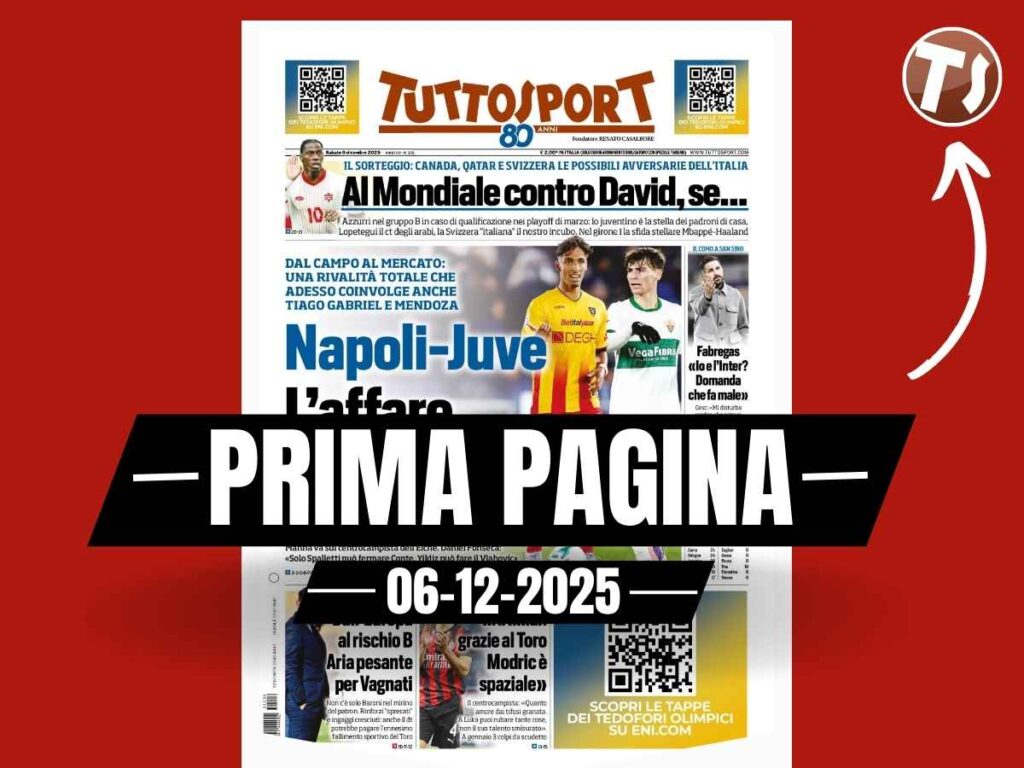 Prima pagina Tuttosport: "Ricci esclusivo: 'Al Milan grazie al Torino. Modric è spaziale"