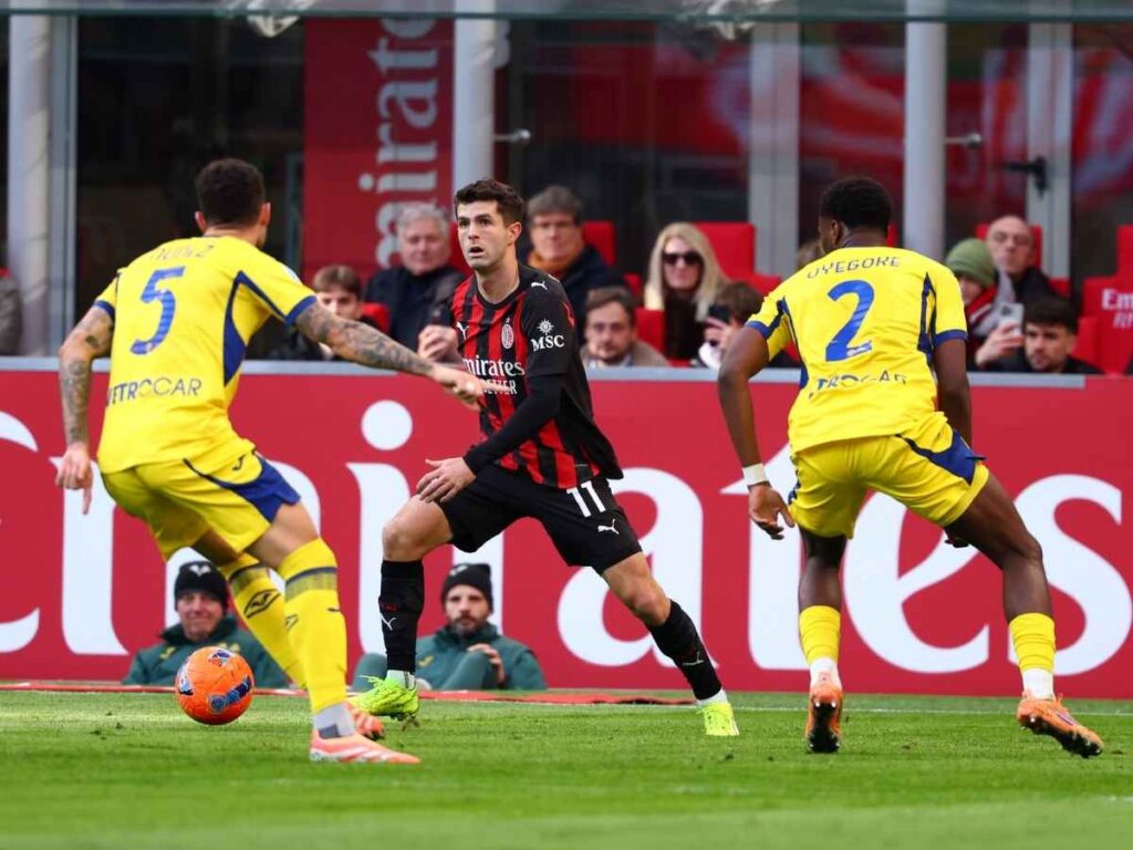 Milan-Verona 1-0 (45'): Pulisic in gol proprio allo scadere | Serie A News