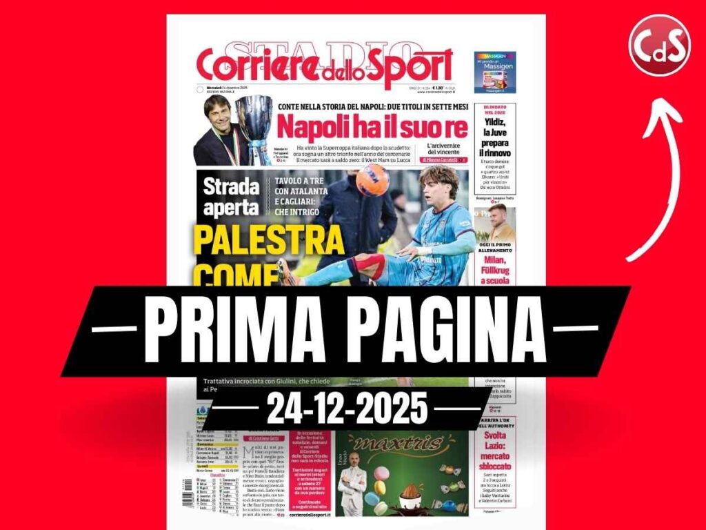 Prima pagina Corriere dello Sport: "Milan, Füllkrug a scuola da Max: oggi primo allenamento"