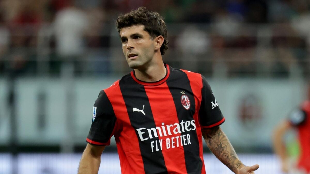 Christian Pulisic, attaccante AC Milan, qui durante Milan-Cagliari 1-2 della Serie A 2025-2026