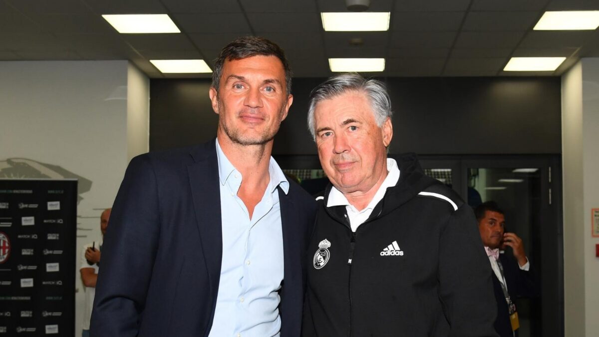 Paolo Maldini e Carlo Ancelotti