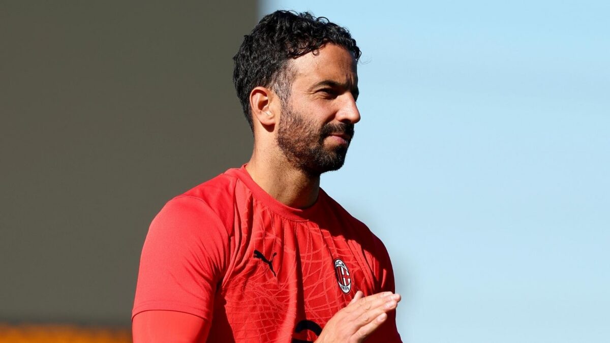 Rúben Amorim, allenatore AC Milan, qui durante una seduta di allenamento con i rossoneri a Perth (Western Australia)