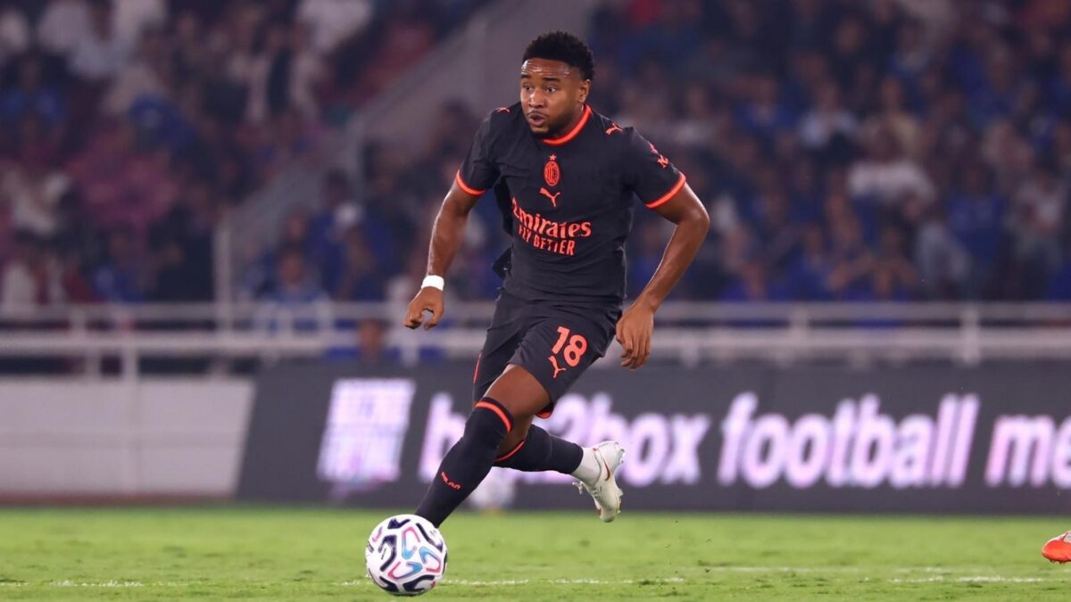 Christopher Nkunku, attaccante AC Milan, qui durante l'amichevole contro il Chelsea disputata a Giacarta (Indonesia)