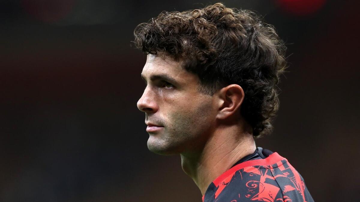 Christian Pulisic, attaccante AC Milan, qui in panchina in occasione di Milan-Venezia 2-0 (Serie A 2026-2027)