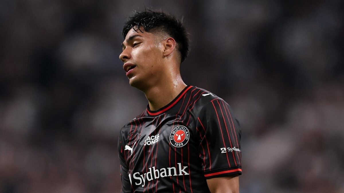 Darío Osorio, attaccante Midtjylland, obiettivo del Milan per il calciomercato estivo 2026