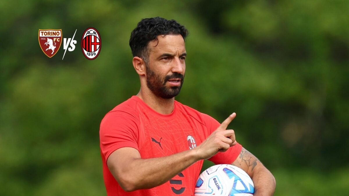 Rúben Amorim, allenatore AC Milan, qui durante una seduta di allenamento con i rossoneri a Milanello