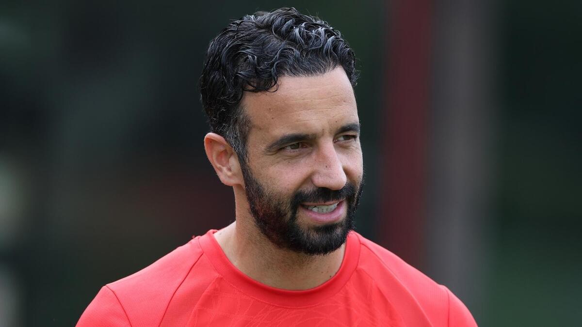 Rúben Amorim (allenatore AC Milan), qui durante una seduta di allenamento con i rossoneri a Milanello