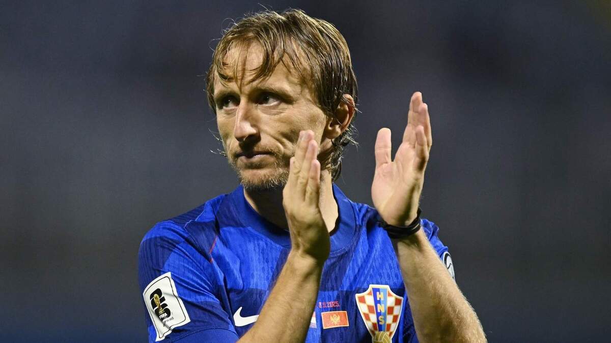 Luka Modrić (centrocampista AC Milan), qui con la maglia della Nazionale della Croazia