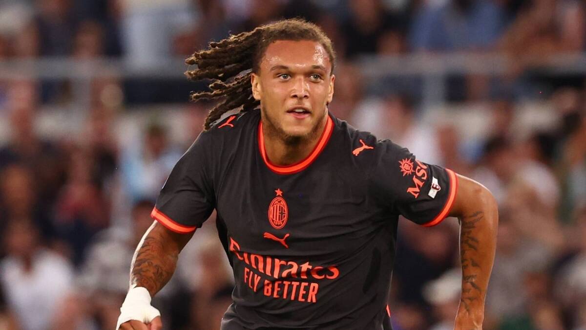 Diego Moreira (centrocampista AC Milan), qui esulta per uno dei suoi due gol in Lazio-Milan 2-2 (Serie A 2026-2027)