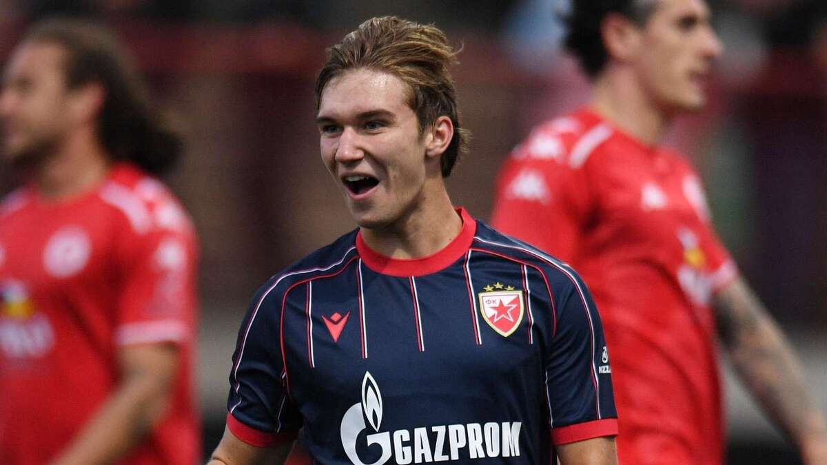 Vasilije Kostov, centrocampista Stella Rossa, è un obiettivo del Milan per il calciomercato invernale 2027