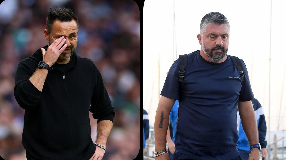 De Zerbi rischia, Gattuso vola. Gli altri ex Milan come vanno e chi è in rampa di lancio in panchina