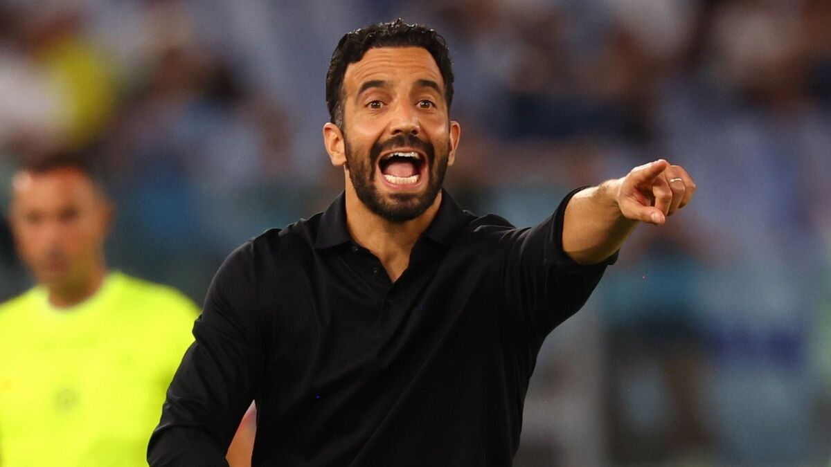 Rúben Amorim (allenatore AC Milan), qui durante Lazio-Milan 2-2 (Serie A 2026-2027)