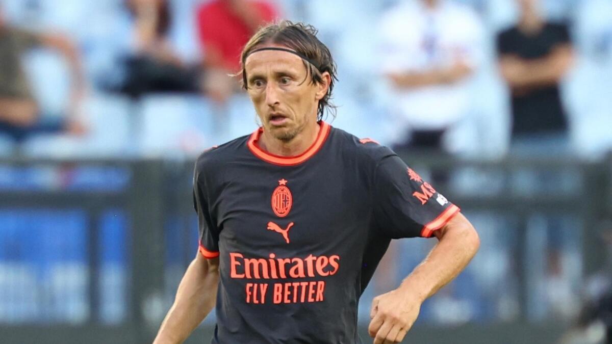 Luka Modrić (centrocampista AC Milan), qui durante Lazio-Milan 2-2 (Serie A 2026-2027)