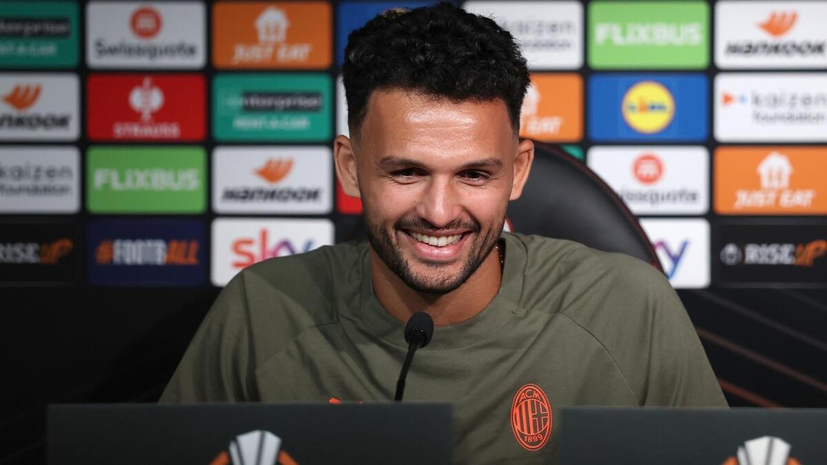 Gonçalo Ramos (attaccante AC Milan) qui durante una conferenza stampa di una partita di Europa League a Milanello