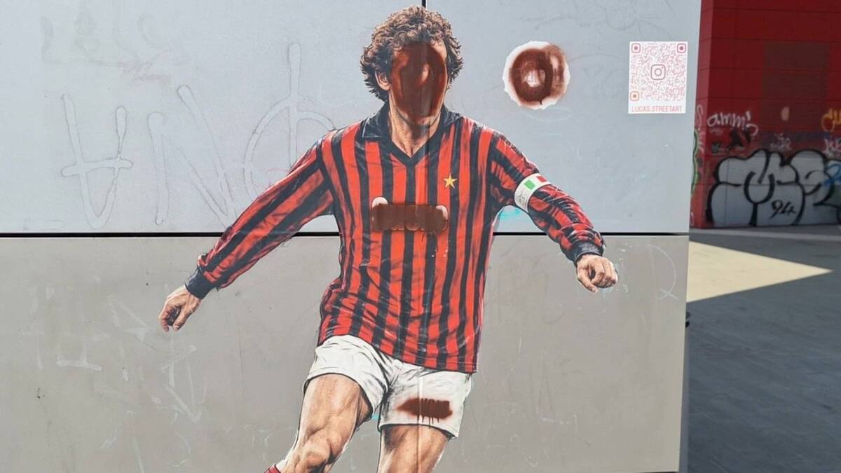 vergogna fuori da casa milan vandalizzato il murales di baresi 200 caccia ai responsabili video da Pianetamilan.it vergogna fuori da casa milan vandalizzato il murales di baresi 200 caccia ai responsabili video