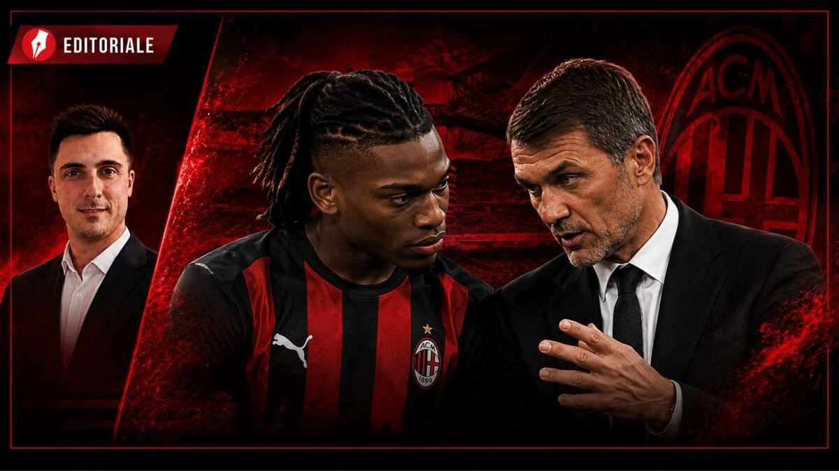 Grafica con Leao e Maldini a colloquio. Ne parlo nel mio editoriale