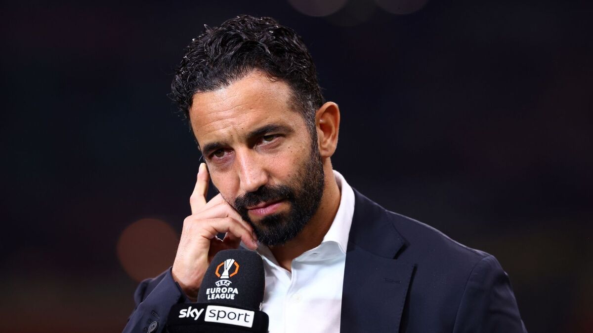 Rúben Amorim (allenatore AC Milan), qui durante un'intervista a 'Sky Sport' per una partita di Europa League