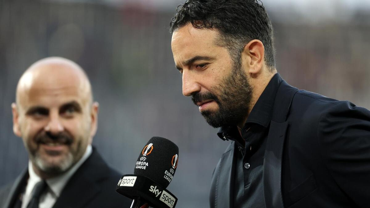 Rúben Amorim (allenatore AC Milan), qui durante un'intervista pre-partita a 'Sky Sport' in Europa League