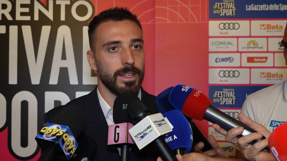 Mario Gila (difensore AC Milan) era presente ieri al Festival dello Sport di Trento