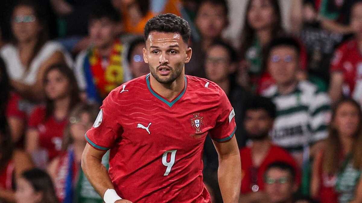 Gonçalo Ramos (attaccante AC Milan), qui con la maglia della Nazionale del Portogallo durante una partita di Nations League