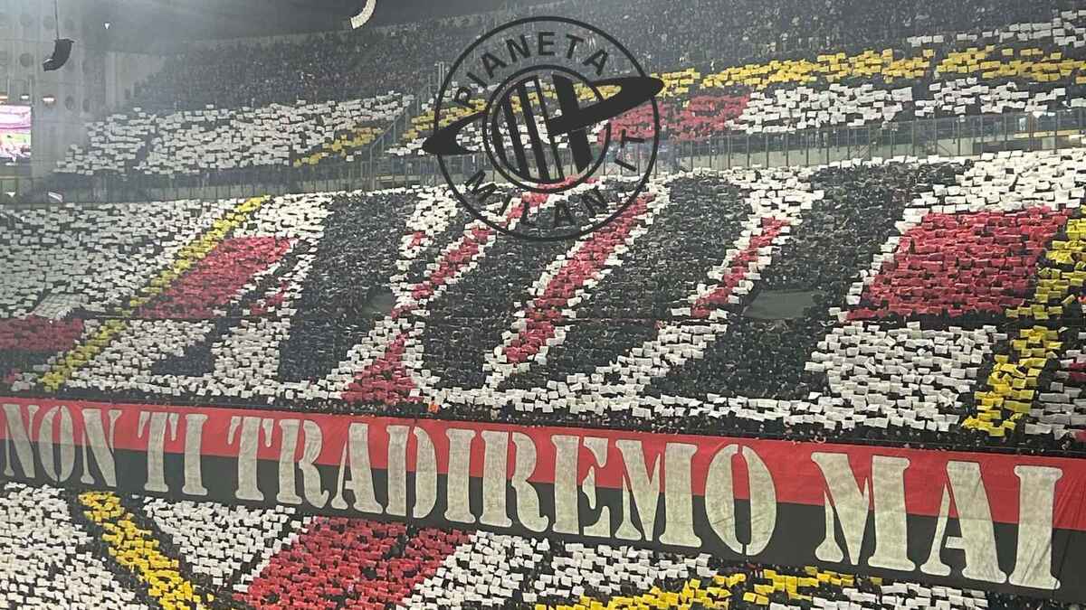 Coreografia Curva Sud derby Milan-Inter