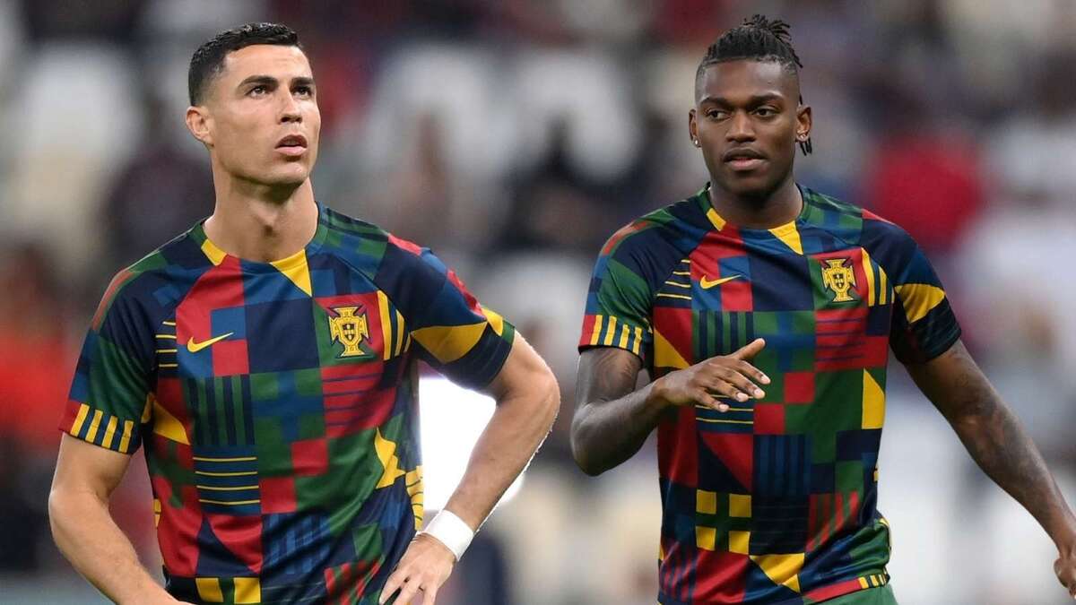 Cristiano Ronaldo e Rafael Leao