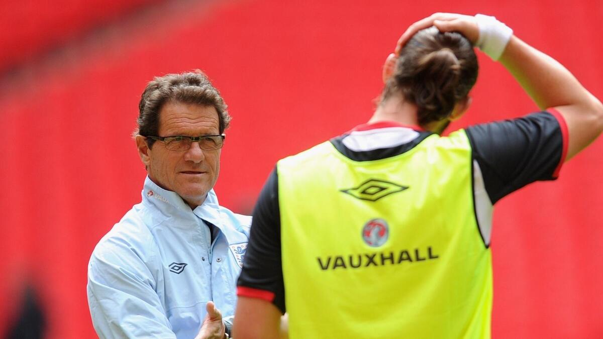 Fabio Capello e Andy Carroll
