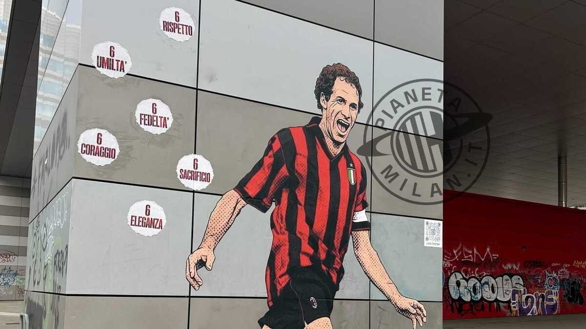 Milan, rinasce il murale di Baresi. L'autore: "Questa è la sua esultanza. La risposta all'atto vandalico" | PM News
