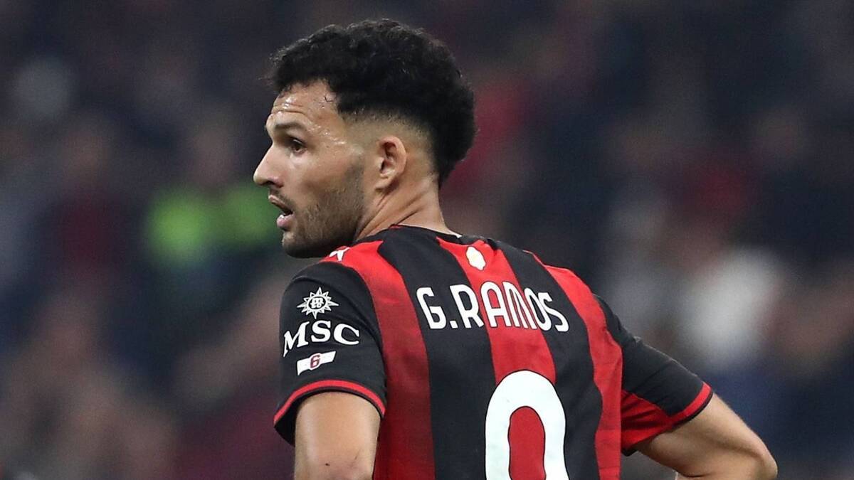 Gonçalo Ramos (attaccante AC Milan), qui durante Milan-Bologna 2-4 (Serie A 2026-2027)