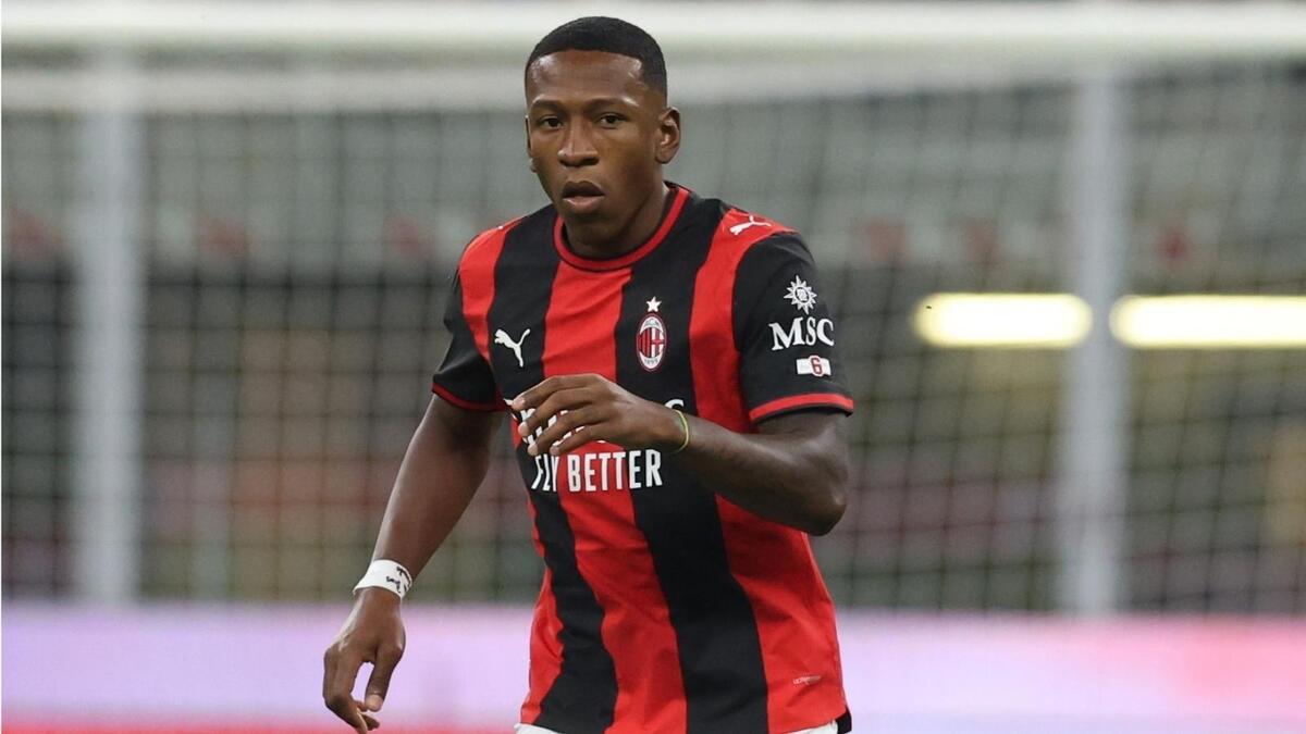 Pervis Estupiñán (difensore AC Milan), qui durante Milan-Lecce 3-0 (Serie A 2026-2027)