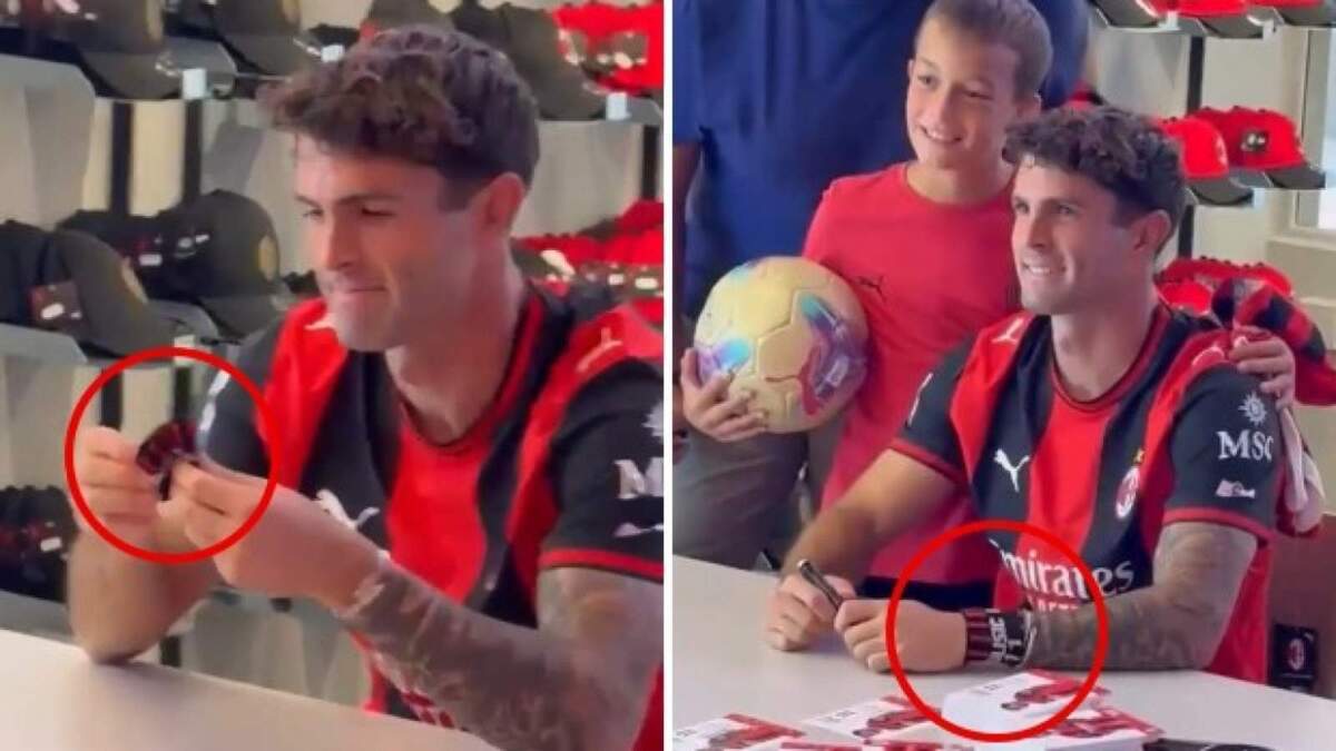 milan pulisic incontra i tifosi il regalo del piccolo rossonero che ricorda le227o video da Pianetamilan.it milan pulisic incontra i tifosi il regalo del piccolo rossonero che ricorda le227o video
