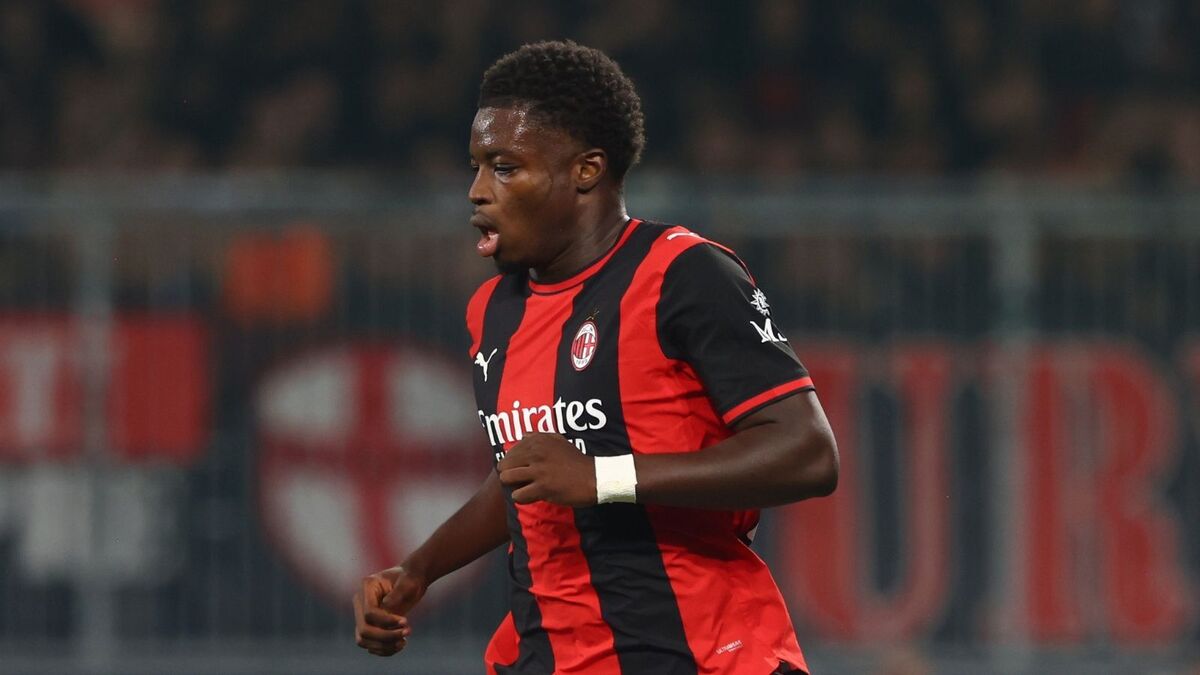 Alphadjo Cisse (centrocampista AC Milan), qui durante RB Salisburgo-Milan 0-4 (Europa League 2026-2027)