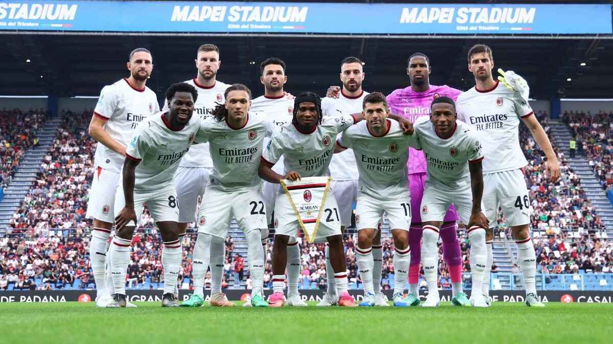 I rossoneri di Rúben Amorim prima di Sassuolo-Milan 1-1 (Serie A 2026-2027)