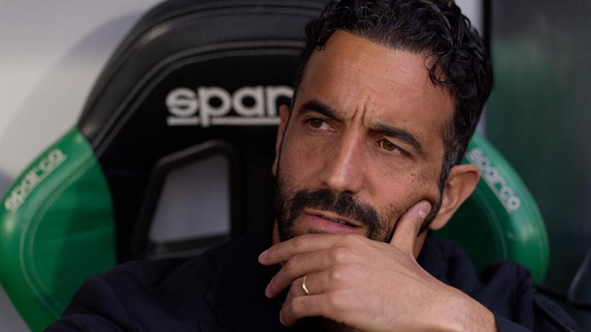 Rúben Amorim (allenatore AC Milan), qui durante Sassuolo-Milan 1-1 (Serie A 2026-2027)