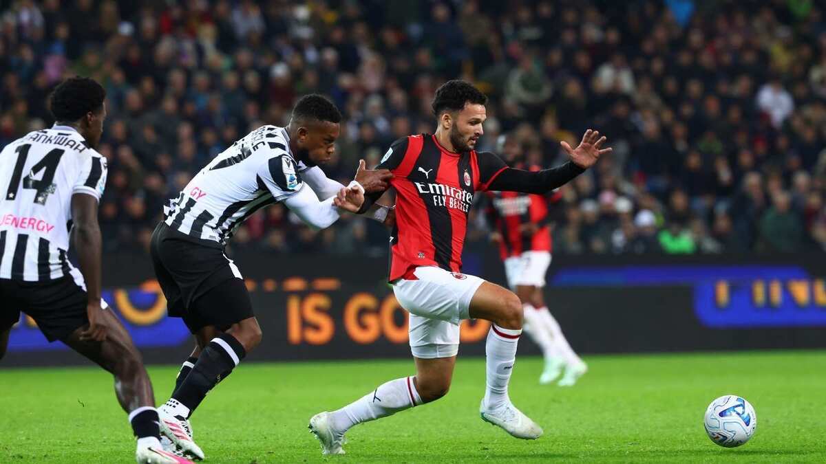 Gonçalo Ramos (attaccante AC Milan), qui durante Udinese-Milan 0-2 (Serie A 2026-2027)