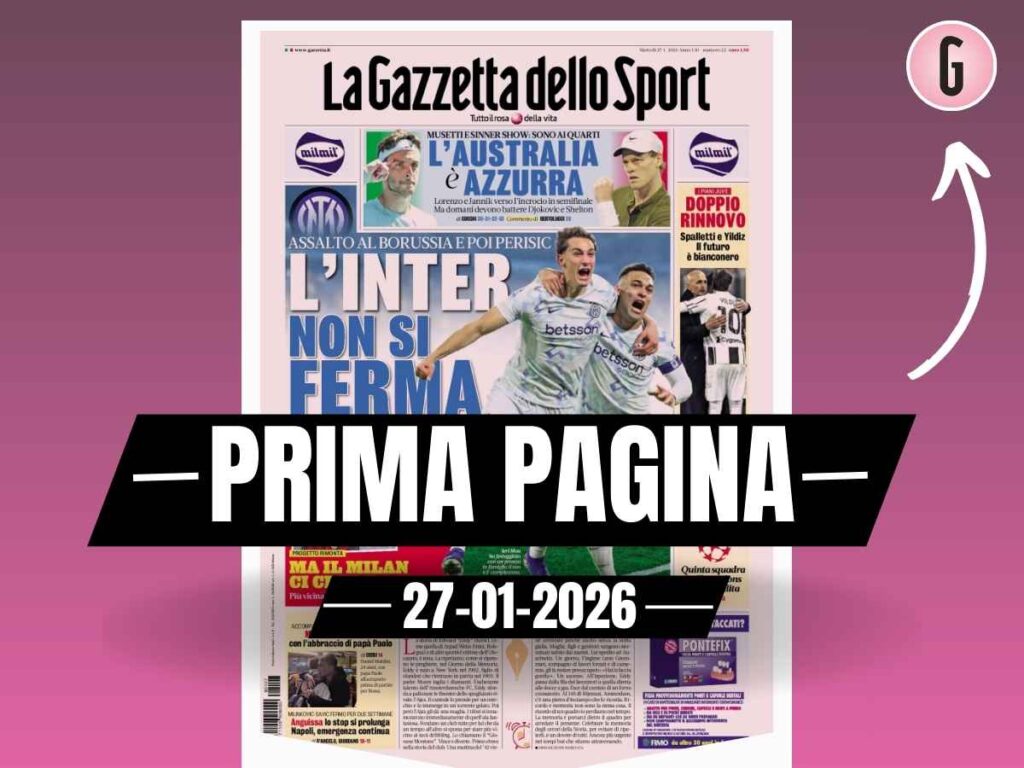 Prima pagina Gazzetta dello Sport: "Progetto rimonta: il Milan ci crede e ci prova"