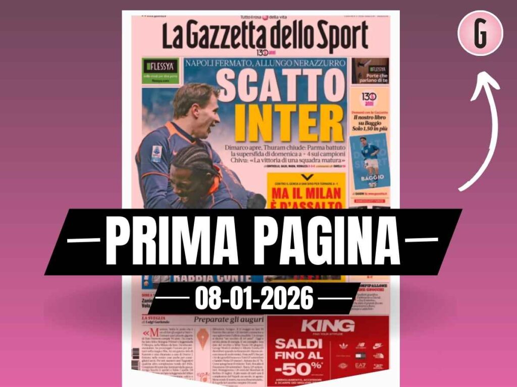 Prima pagina Gazzetta dello Sport: "Un Milan d'assalto"