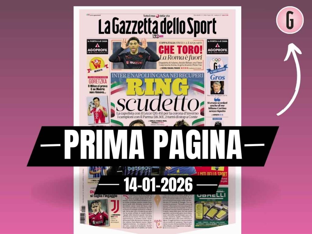 Prima pagina Gazzetta dello Sport: "Goretzka, il Milan ci prova. E se Modric non rinnova ..."